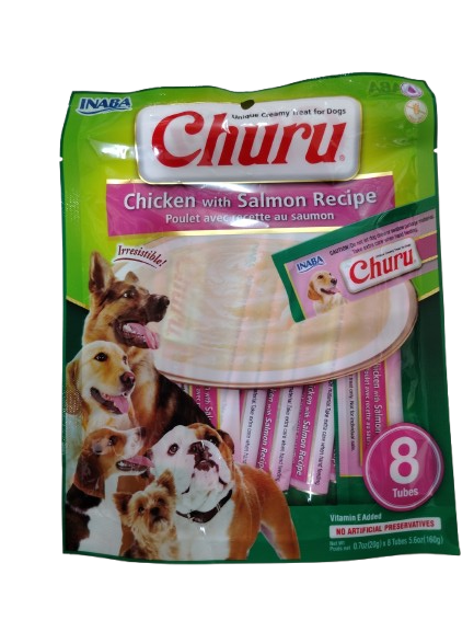 CHURU DOG CHICKEN WITH SALMÓN RECIPE