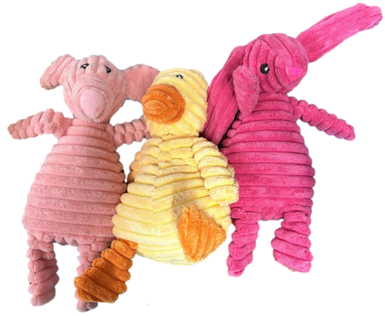 JUGUETE PELUCHE CONEJO, POLLO Y CERDO
