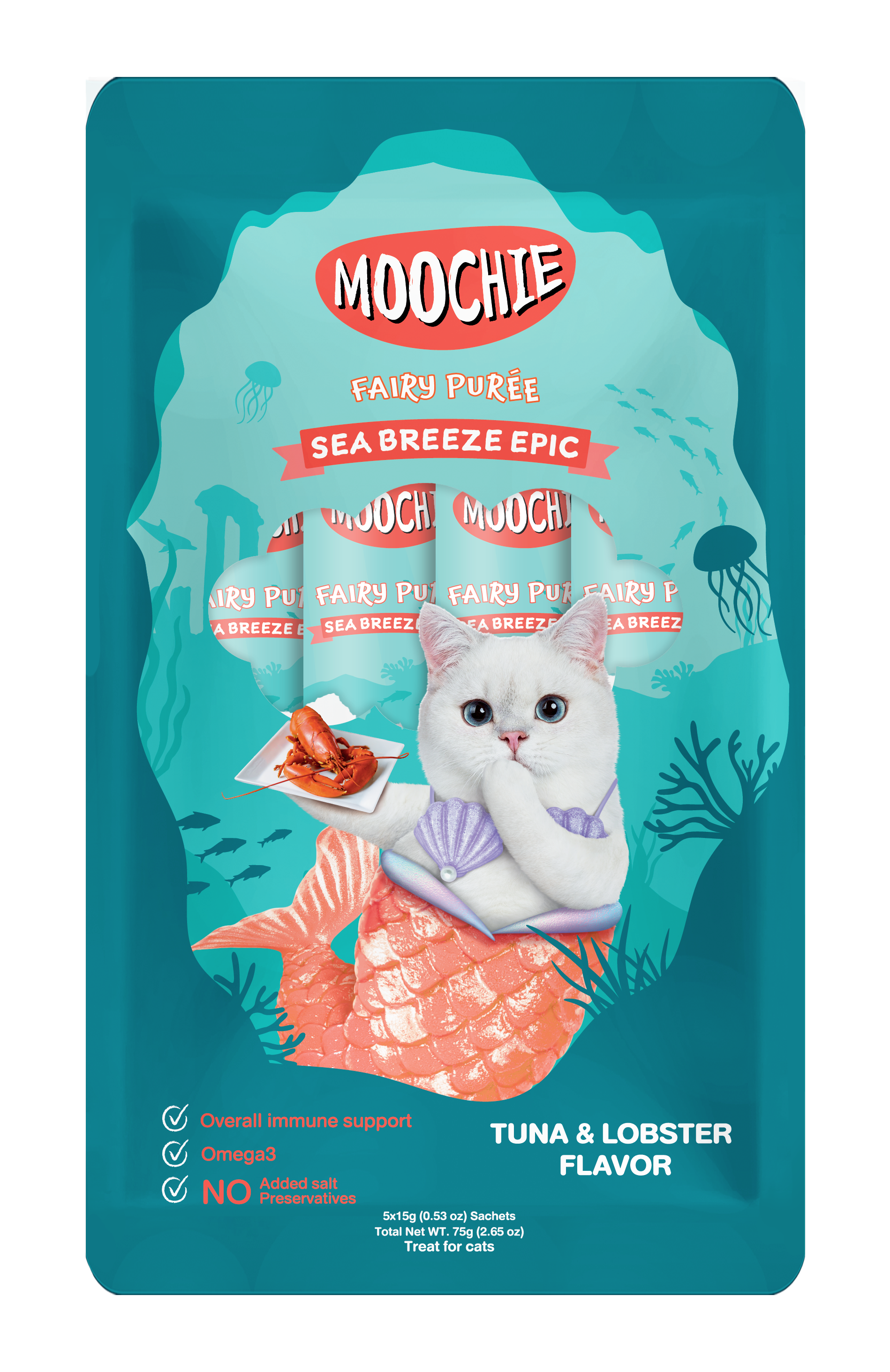 MOOCHIE FAIRY PUREE X5 TUNA LOBSTER FLAVOR