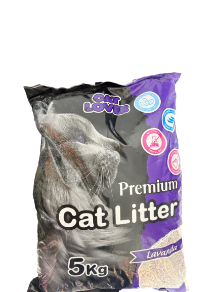 ARENA CAT LOVER 5KG APERLADO C/AROMA LAVANDA