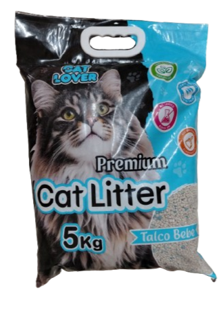 ARENA CAT LOVER 5KG APERLADO C/AROMA TALCO DE BEBÉ